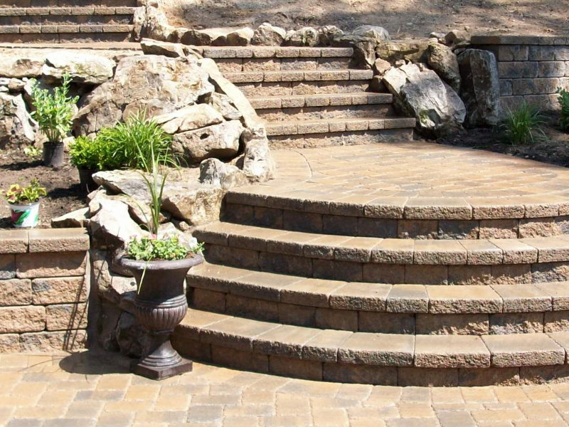 techo bloc mini creta wall with steps